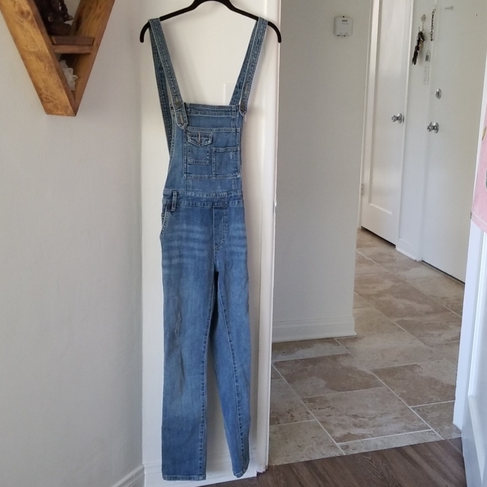 Blue jean overalls
